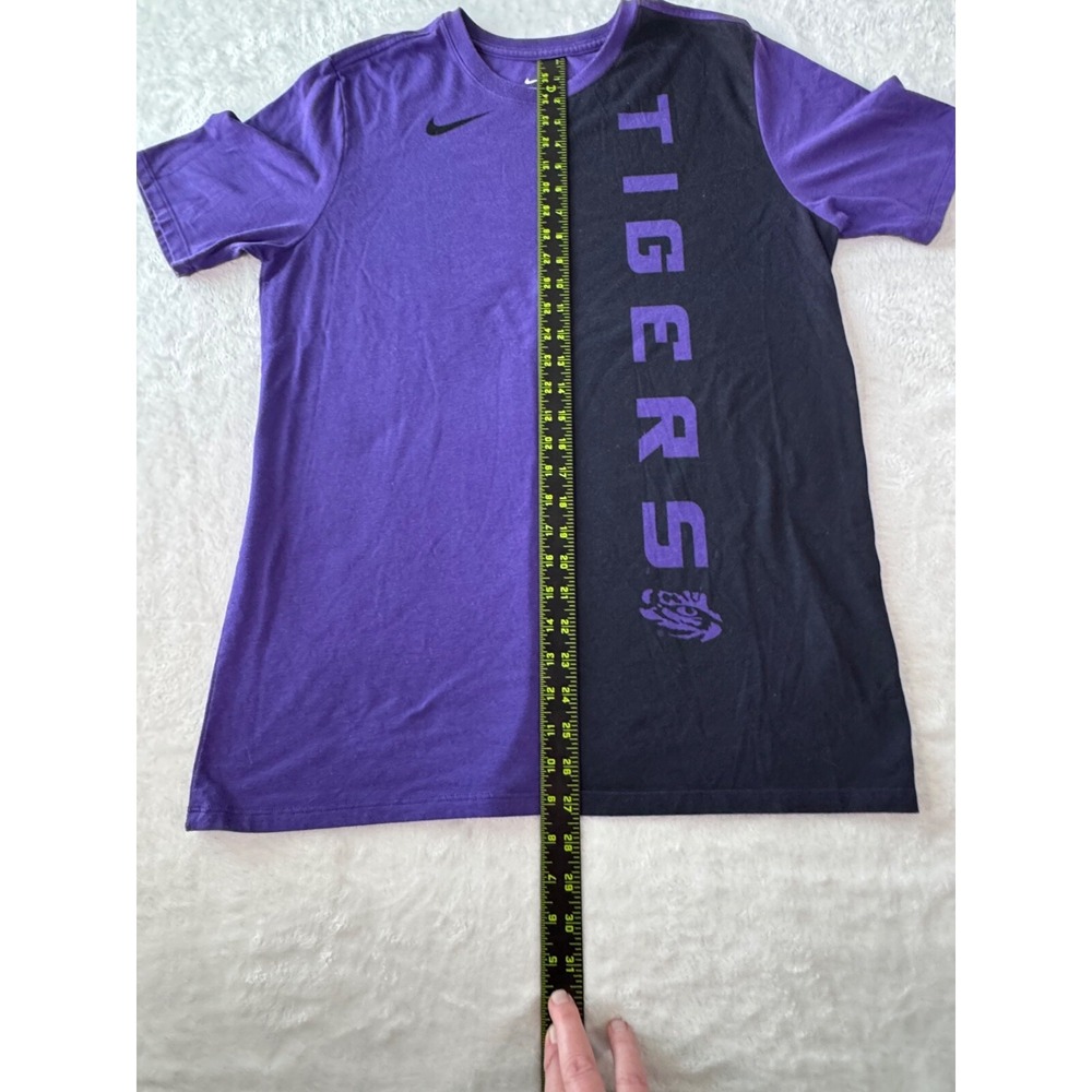 LSU Tigers Nike Tee shirt Adult large Colorblock purple Y2K football USA made - Picture 11 of 14